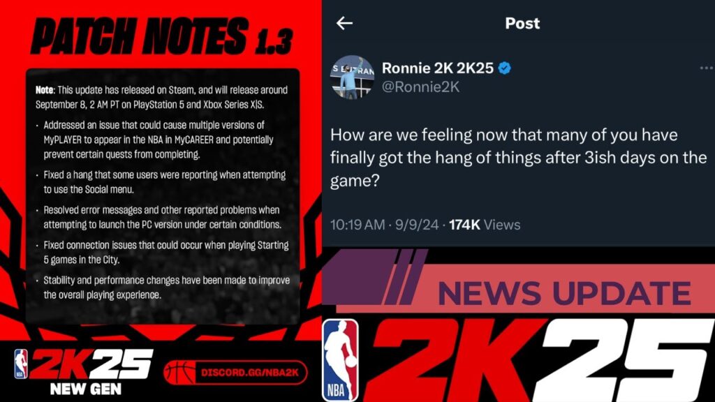 NBA 2k25 patch notes​